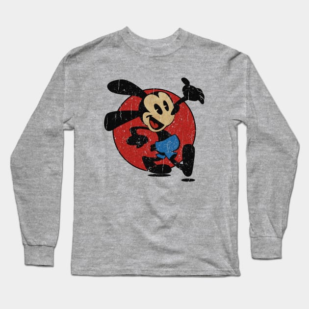 Vintage Oswald The Lucky Rabbit Keep Walking 1927 Long Sleeve T-Shirt by Mirrorfor.Art